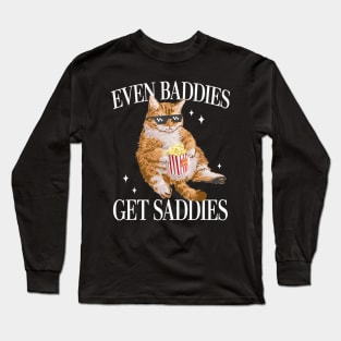 Even Baddies Get Saddies Cat Women Long Sleeve T-Shirt